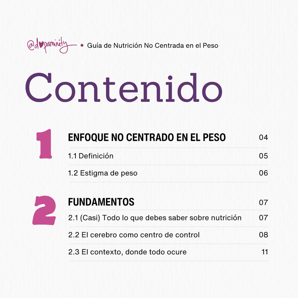 Guía de Nutrición No Centrada en el Peso